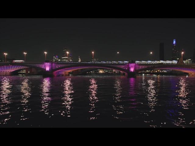 Illuminated River - Blackfriars Bridge with music by Guildhall composer Chester Tribley