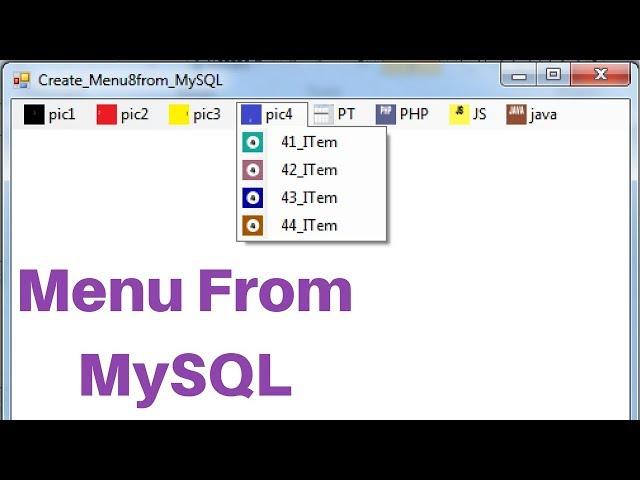 VB.NET - How To Create Menu Using MySQL DataBase And Visual Basic.Net [ with source code ]