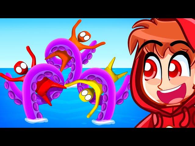 7 Friends vs Giant Octopus (Gang Beasts)