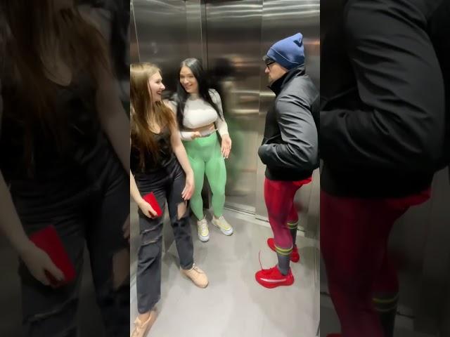 Superman Elevator Prank