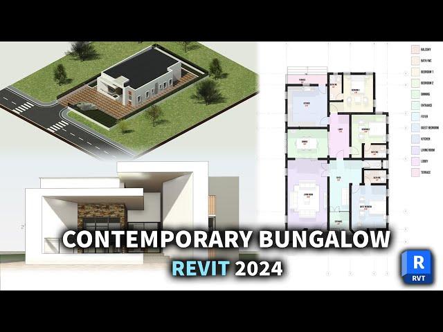 Contemporary Bungalow Full Course/ Revit Architecture Full Course