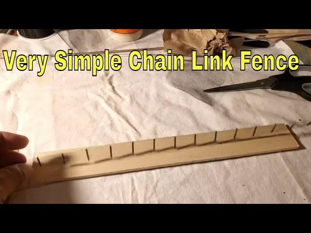 Very simple chain link fence for HO model trains