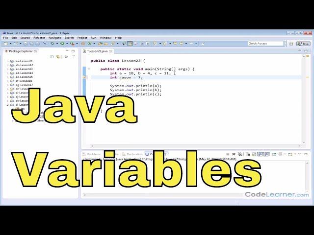 22 - More on Declaring and Initializing Variables in Java