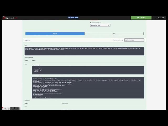 Opencart Shopping cart REST API OAuth version demo
