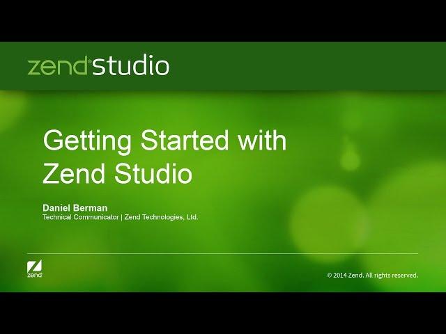 Getting Started with Zend Studio