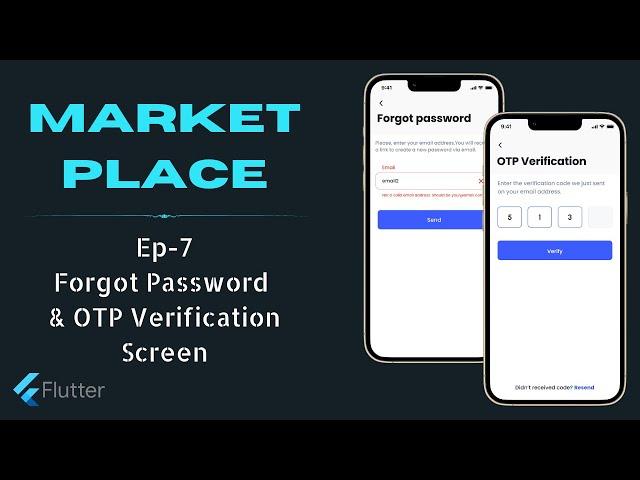 Forgot Password & OTP Verification Screen - Auto-Marketplace App Flutter UI | Ep. 7