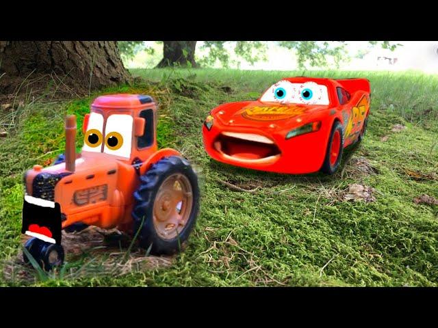 TRACTOR TIPPING FUN Disney Cars 3 Lightning McQueen Mater Car TOYS Surprise Toy Story Movie for Kids