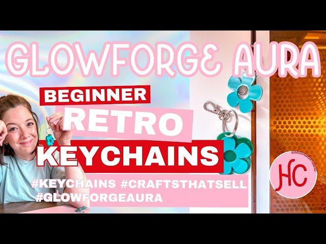 DIY Retro Floral Keychains with Glowforge Aura | Crafts that Sell: Easy Laser Cutting Tutorial