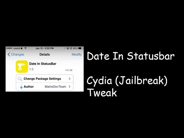 Date In Statusbar Jailbreak Tweak