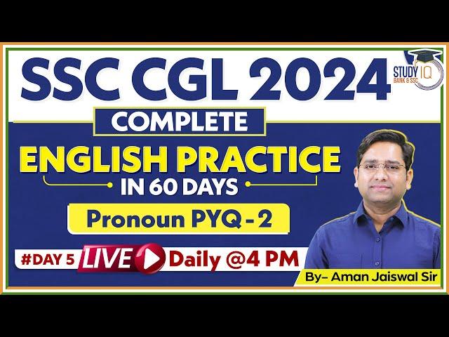 SSC CGL English Classes | Pronoun | CGL English Practice Set 5 | CGL 2024 | By Aman Sir | SSC CGL