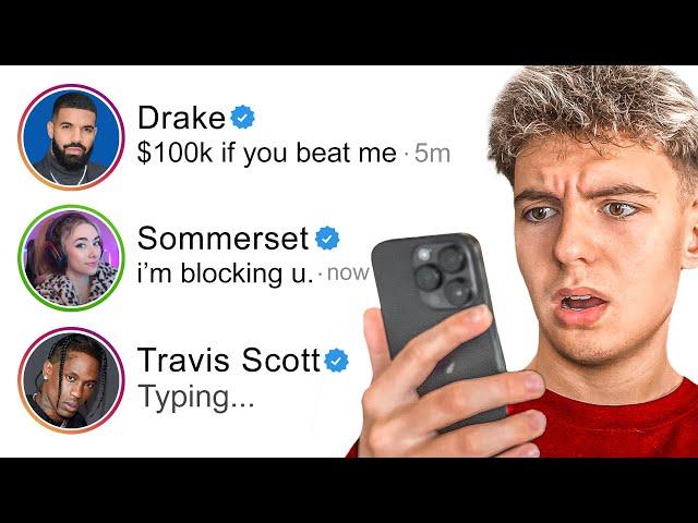 I DM'd 100 Celebrities & Asked them to 1v1 on Fortnite