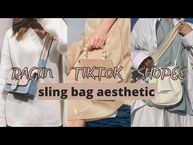 AESTHETIC SLING BAG HAUL  Racun Tiktok Viral  Shopee Haul