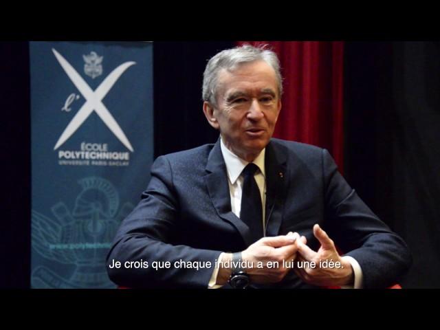 Trois questions à Bernard Arnault en conférence à l'École polytechnique