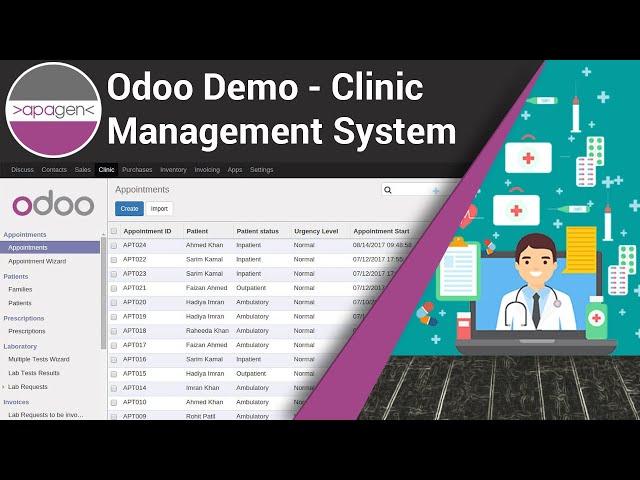 Odoo Demo - Clinic Management System | Apagen Solutions Pvt. Ltd. (Odoo Service Provider)