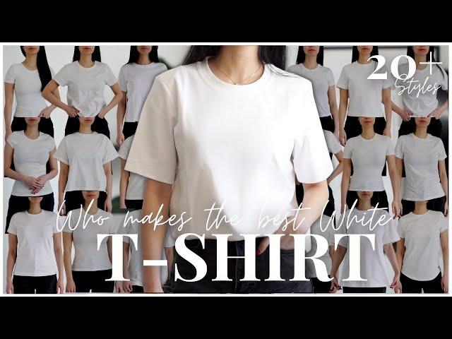 THE BEST WHITE T-SHIRT | 25 STYLES FT. ARITZIA, UNIQLO, COS | TRY-ON