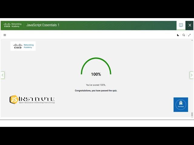 CISCO JavaScript Essential Module 2 100% Correct  Answers || JSE 1 Module 2 Answers 2023 ||