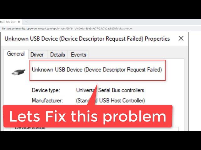 USB Device Descriptor Failure in Windows 10 (fix)