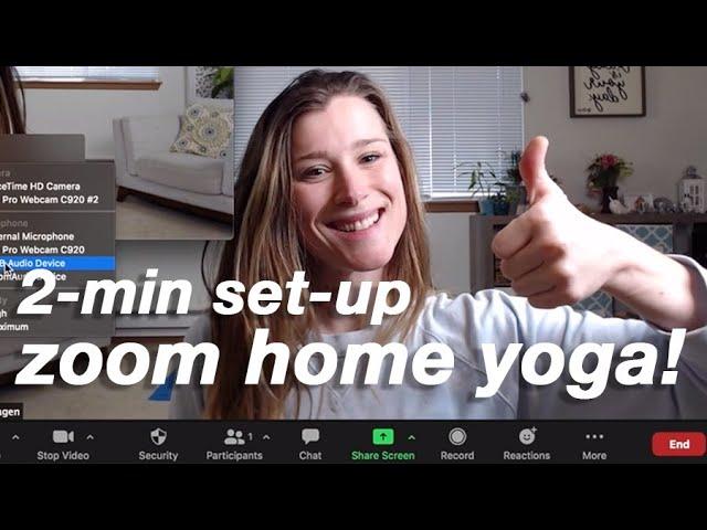 2 minute setup for online yoga class in small apartment | Yoga Teacher Tutorial