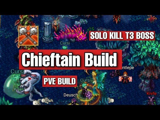 Warspear Online 9.0  - New Class Killing T3 boss solo | Chieftain Build?