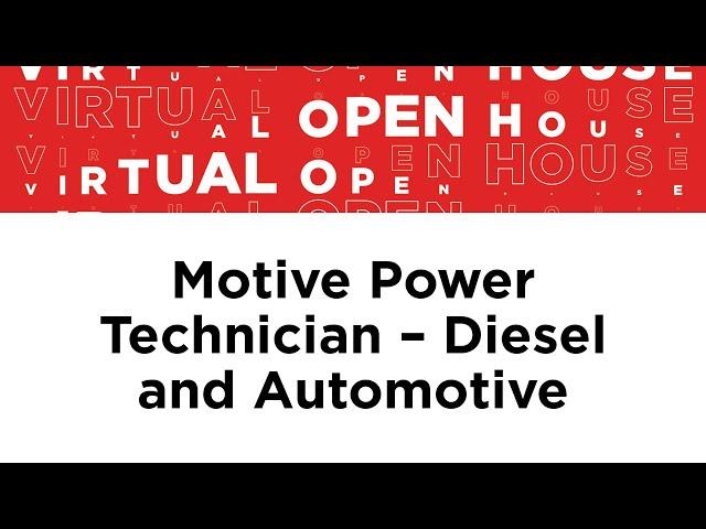 Motive Power Technician - Diesel and Automotive