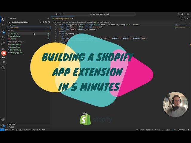 Create Shopify App Extension in 5 Minutes