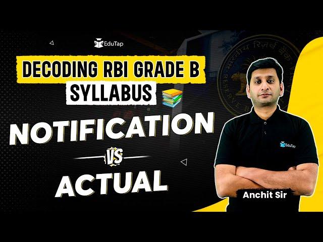 RBI Grade B Detailed Syllabus 2024  | RBI Grade B Phase 1 and Phase 2 Paper Analysis | EduTap RBI