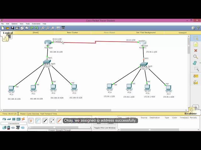 How to configure RIP version 2 configuration in Cisco Packet Tracer