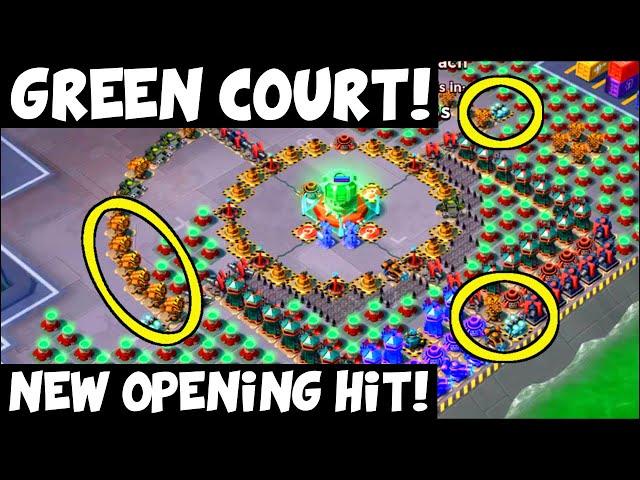 Green Court: New Opening Hit! 2 Shields + 7 Rockets!  Boom Beach