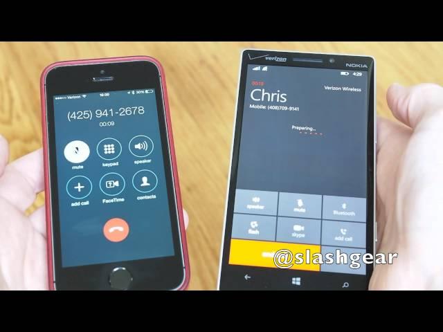 Windows Phone 8.1 voice to Skype video call handover demo