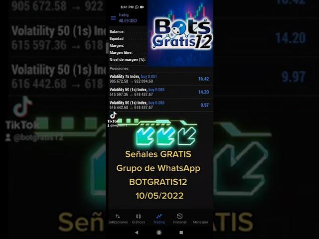  SEÑALES GRATIS  Grupo de WhatsApp Botgratis12 