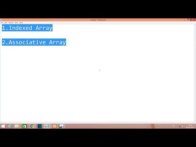 14 Indexed array vs Associative array in php