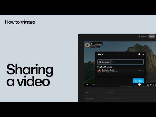 How to share a video on Vimeo