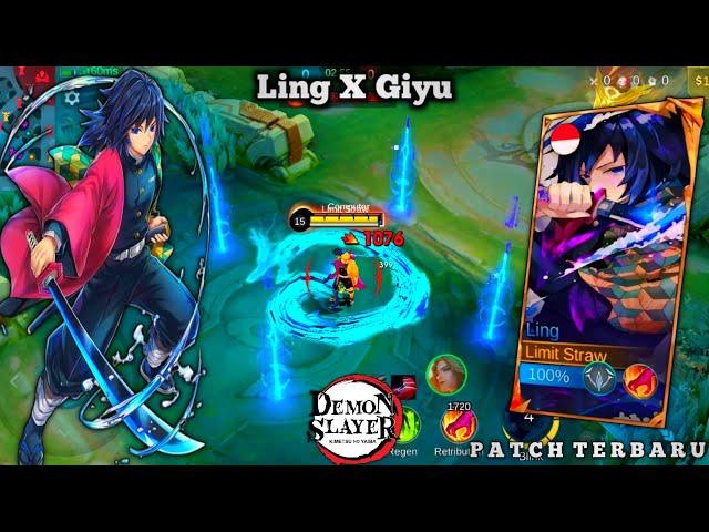 New Script Skin Ling As Giyu Tomioka Demon Slayer | Mobile Legends