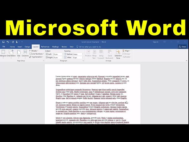 How To Change Line Spacing-Microsoft Word Tutorial