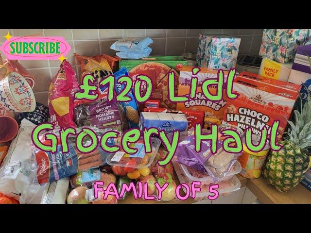 £120 Lidl Haul | Groceries For A Family Of 5 | Mum Life UK 