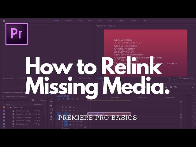 EASY FIX: How to Relink Media in Premiere Pro