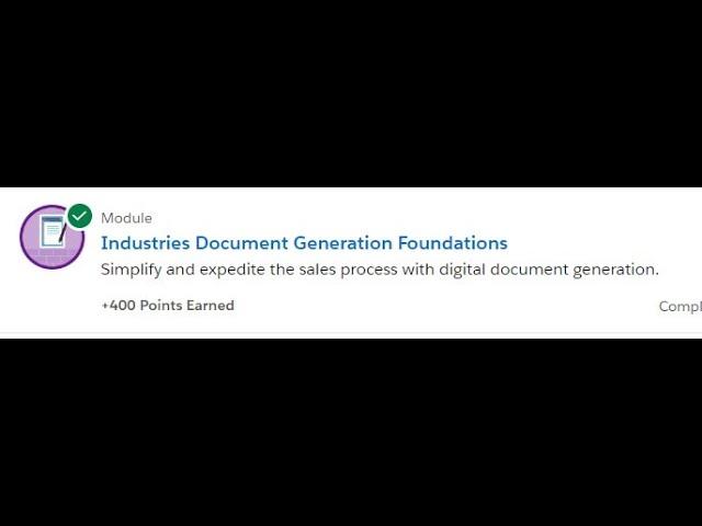 Industries Document Generation Foundations Trailhead answers #61 #28_02_2023