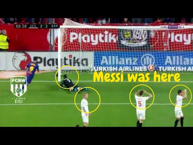 Sevilla players reaction on messi goal • Barcelona vs sevilla 2-2