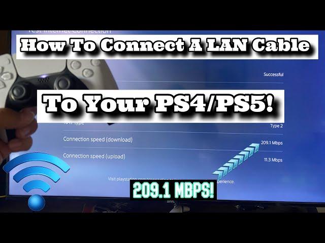 How To Connect A LAN Cable To Your PS4/PS5! (FASTER INTERNET) (NO MORE LAG)