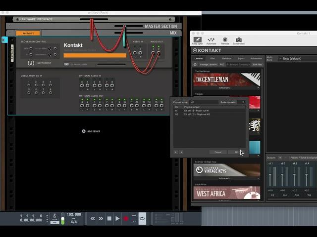 Setting up multi outs in Kontakt for Reason