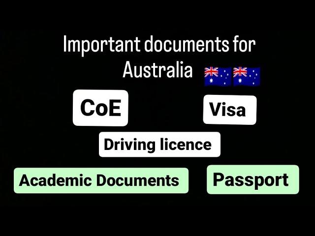 Important documents carry to Australia || shrey patel