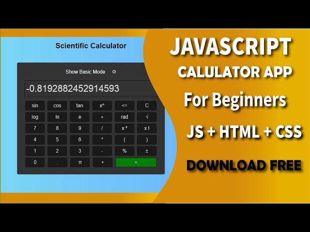 JavaScript Calculator| How to Create Scientific Calculator using JavaScript HTML| JavaScript Project