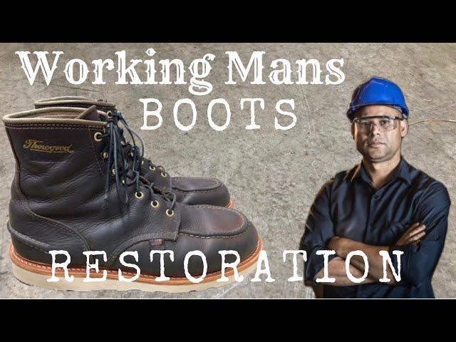 Restoration of BLUE COLLAR / WORKING MANS Boots | Thorogood Moc Toe