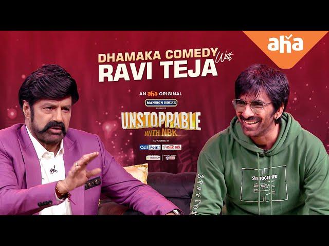 #Dhamaka Comedy With Mass Maharaja Ravi Teja | Unstoppable With NBK S1  | ahaVideoIN