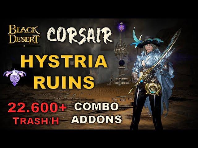  BDO | Corsair Succession PvE - Hystria Ruins Dehkia | Combo & Addons | Lv2 Only 22.600+ Hour |