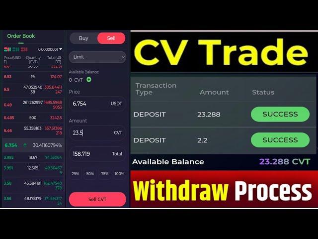 cvt token withdrawal receive||CVT token new update today #cvtoken