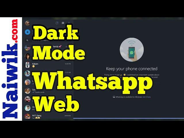 How to Enable Dark Mode on Whatsapp Web