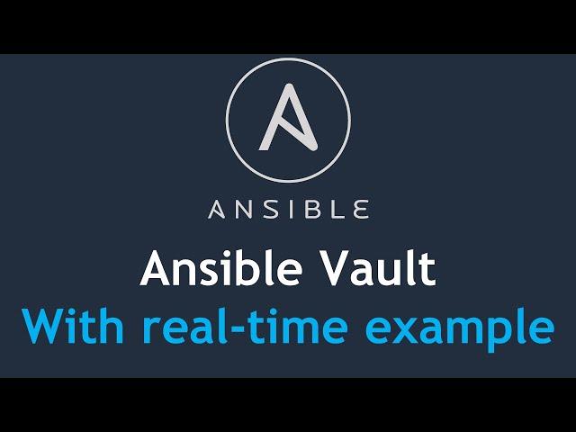 Ansible vault with realtime example | Using Ansible vault for git