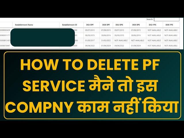 PF Account Added without my Knowledge | How to Delete PF Service Online