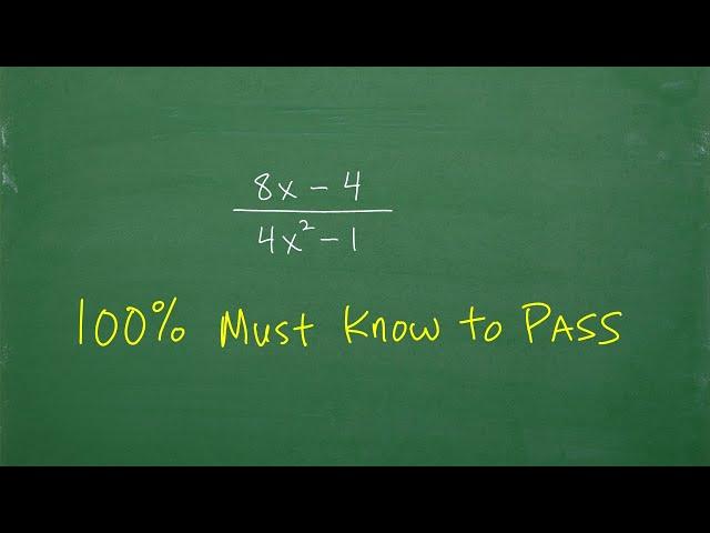 100% of Math Students MUST know this to PASS Algebra